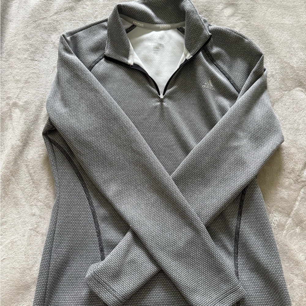 Adidas Gray Quarter-Zip Women's